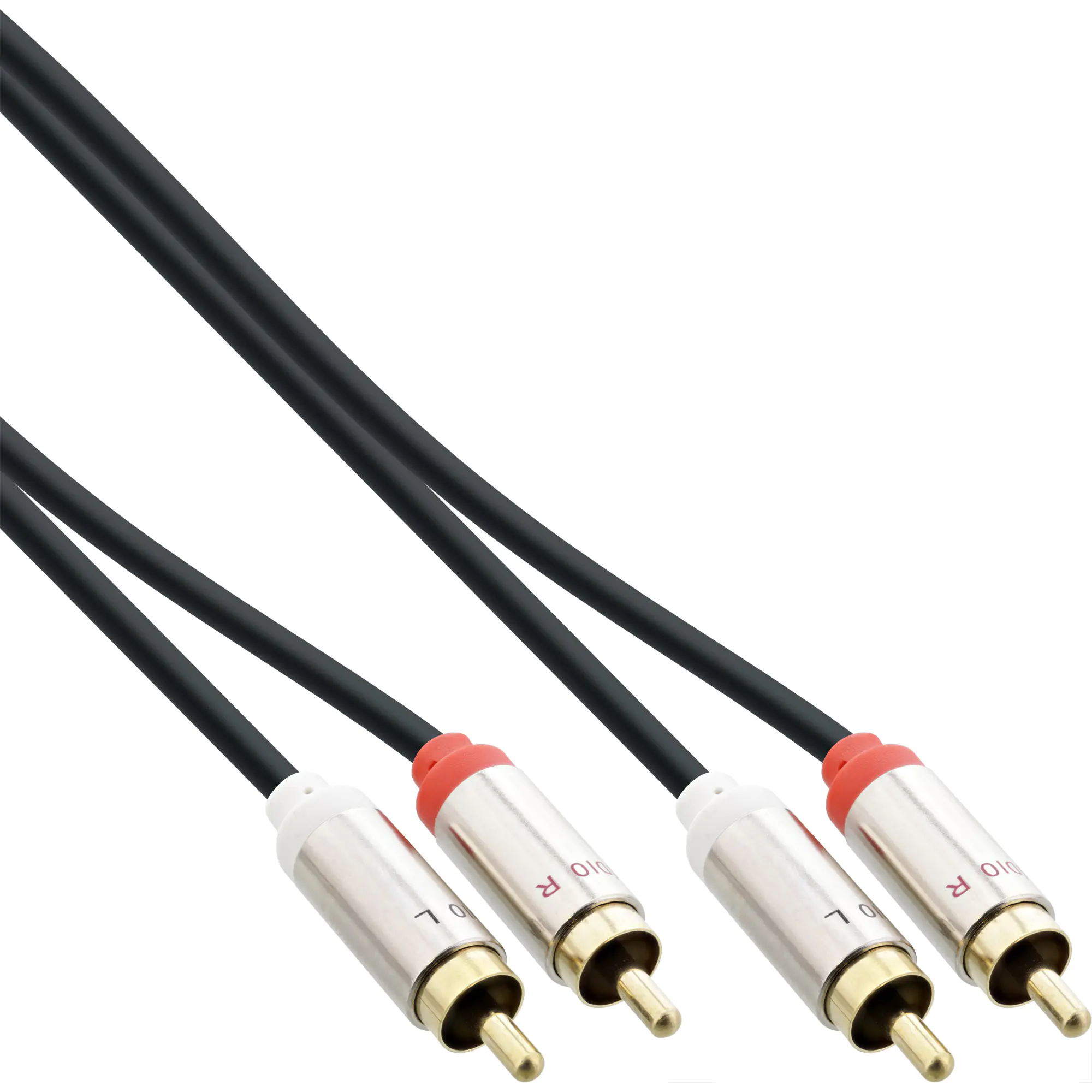 InLine Slim Audio Kabel 2x Cinch ST/ST - Stereo - 0,5m 99264