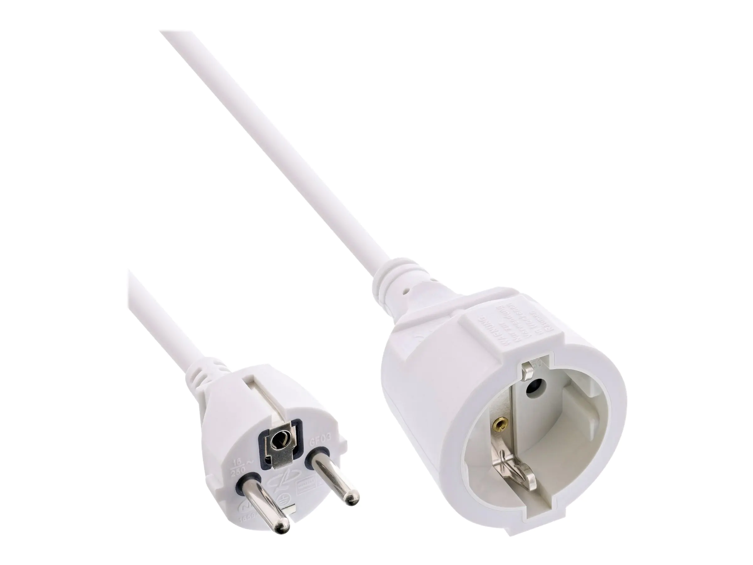 InLine - Spannungsversorgungs-Verlängerungskabel - power CEE 7/7 (M) zu power CEE 7/7 (W) - Wechselstrom 230 V - 15 m - weiß InLine - Spannungsversorgungs-Verlängerungskabel - power CEE 7/7 (M) zu power CEE 7/7 (W) - Wechselstrom 230 V - 15 m - weiß