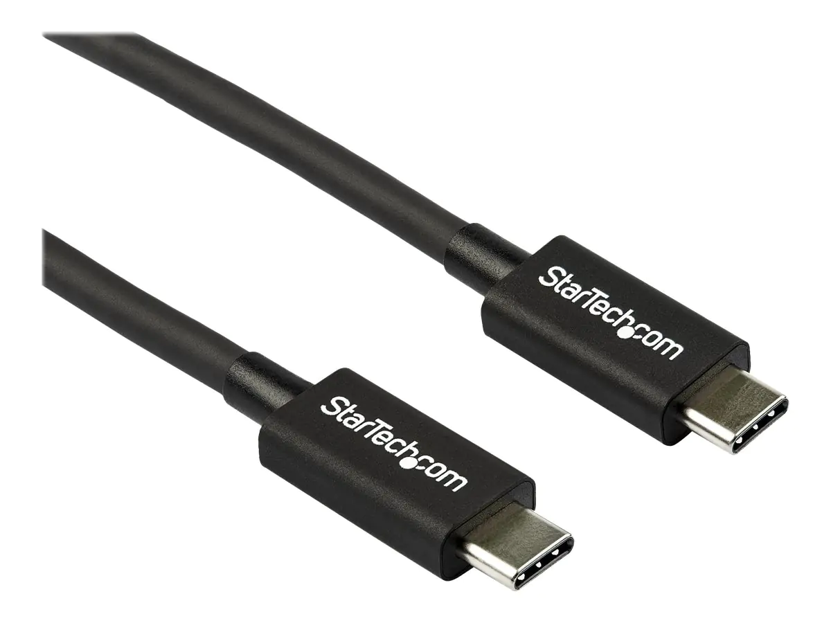 StarTech 2.6ft (80cm) Thunderbolt 3 Cable, 40Gbps, 100W PD, 4K/5K Video, Thunderbolt-Certified, Compatible w/ TB4/USB 3.2/DisplayPort - Thunderbolt-Kabel - 24 pin USB-C (M) zu 24 pin USB-C (M) - Thunderbolt 3 / USB / DisplayPort - 80 cm - 4K Unterstützung StarTech 2.6ft (80cm) Thunderbolt 3 Cable, 40Gbps, 100W PD, 4K/5K Video, Thunderbolt-Certified, Compatible w/ TB4/USB 3.2/DisplayPort - Thunderbolt-Kabel - 24 pin USB-C (M) zu 24 pin USB-C (M) - Thunderbolt 3 / USB / DisplayPort - 80 cm - 4K Unterstützung