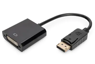 ASSMANN - DisplayPort-Adapter - DisplayPort (M) zu DVI-D (W) - 15 cm - geformt - Schwarz ASSMANN - DisplayPort-Adapter - DisplayPort (M) zu DVI-D (W) - 15 cm - geformt - Schwarz