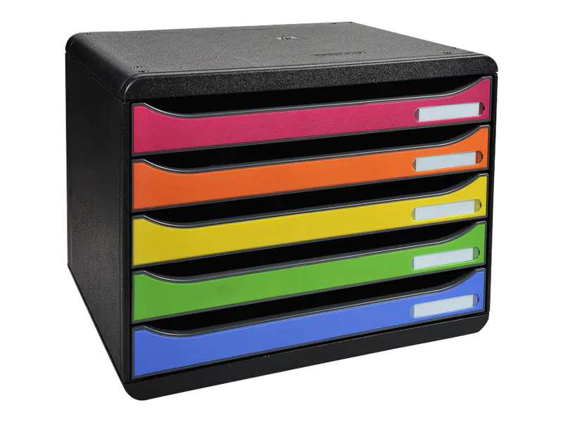 Exacompta Schubladenbox BIG-BOX PLUS 308714D quer 5Schübe harlekin