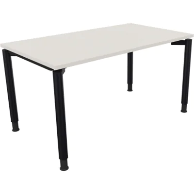 Schreibtisch Vierfuß Rundrohr B1400xT800xH680-820 an/Weiß Schreibtisch Vierfuß Rundrohr B1400xT800xH680-820 an/Weiß