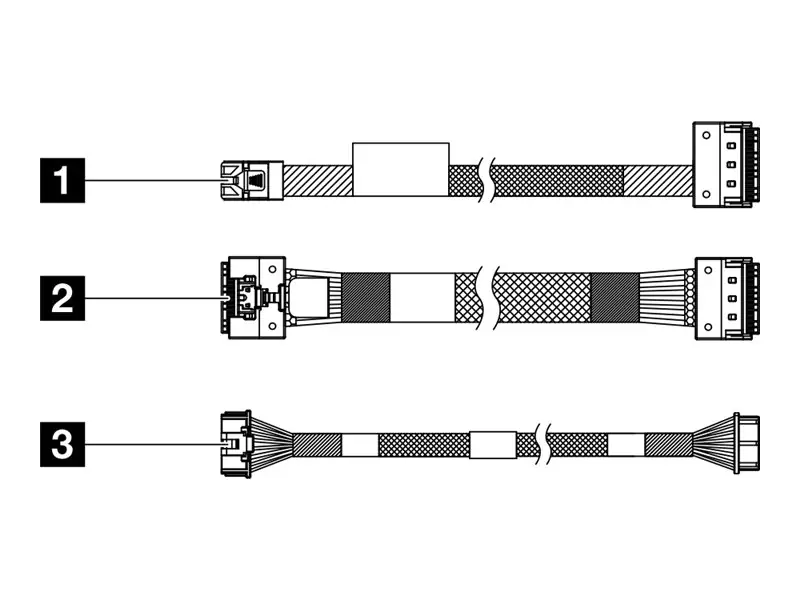 Lenovo - Speicherkabelkit - für M.2 SATA/x4 Chassis NVMe