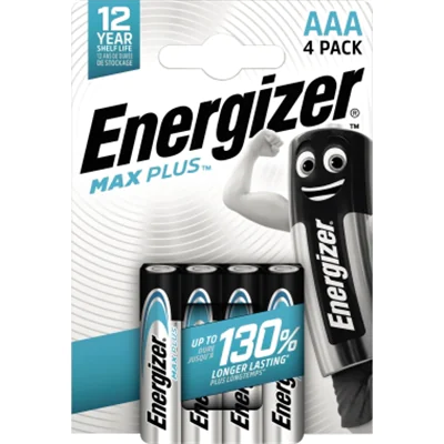 Energizer MAXPLUS AAA – 4 Pack, Einwegbatterie, AAA, Alkali, 4 Stück(e), Schwarz, Blau, Silber, Bumperpack E303320600