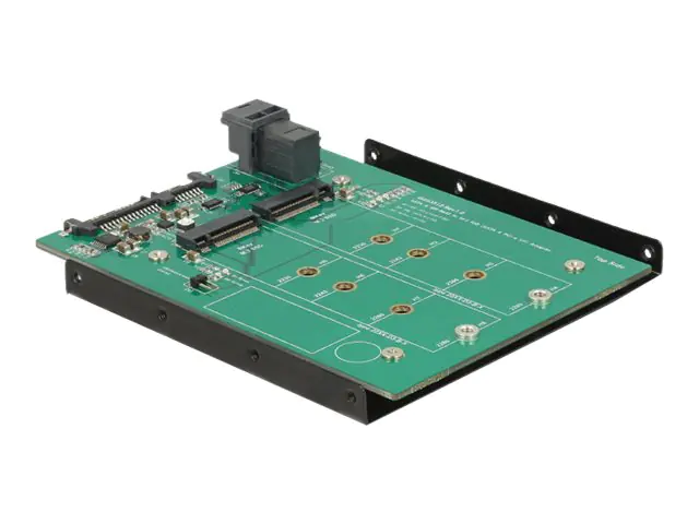 DeLOCK Converter SATA 22 pin / SFF-8643 NVMe > 1 x M.2 NGFF Key M + 1 x M.2 NGFF Key B - Laufwerksschachtadapter - 3.5" to 2 x M.2/ SFF (8.9 cm to 2 x M.2/ SFF)