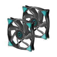 Iceberg Thermal IceGale Xtra - Gehäuselüfter - 140 mm - Schwarz (Packung mit 2)