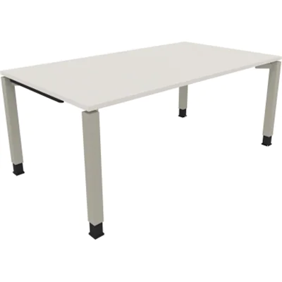 Schreibtisch Vierfuß Quadratrohr B1800xT1000xH680-820 si/Weiß Schreibtisch Vierfuß Quadratrohr B1800xT1000xH680-820 si/Weiß