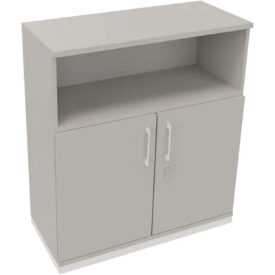 Kombischrank 2OH Tür 1OH Regal B1000xT442xH1133mm ws/Lichtgrau Kombischrank 2OH Tür 1OH Regal B1000xT442xH1133mm ws/Lichtgrau