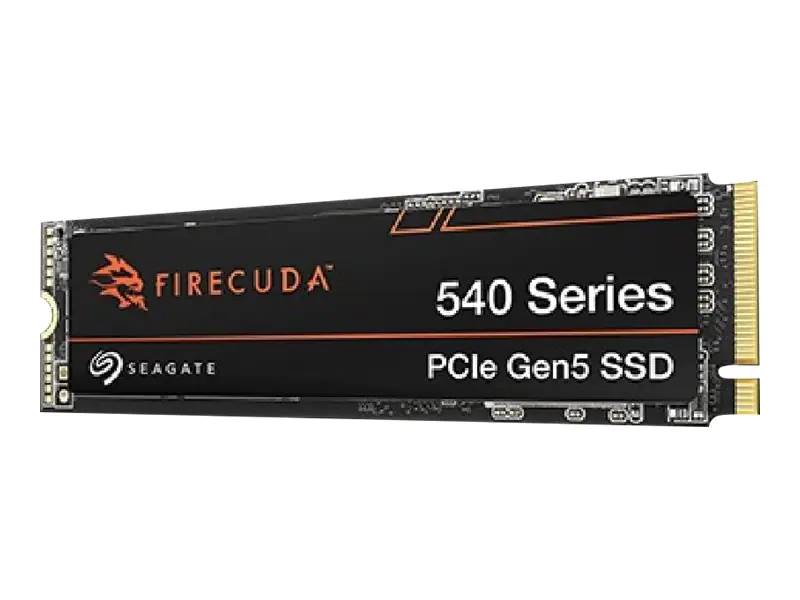 Seagate FireCuda 540 ZP1000GM3A004 - SSD - verschlüsselt - 1 TB - intern - M.2 2280 (doppelseitig) - PCI Express 5.0 x4 (NVMe) - Self-Encrypting Drive (SED), TCG Opal Encryption 2.01 - mit 3 Jahre Seagate Rescue Datenwiederherstellung