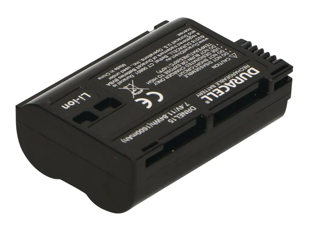 Duracell DRNEL15 - Batterie - Li-Ion - 1400 mAh - für Nikon D600, D610, D7000, D7100, D7200, D750, D7500, D800, D800E, D810, D810A, Z 6II, Z7; 1