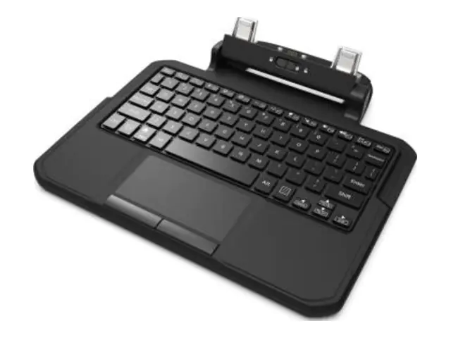 Zebra - Tastatur - 2-in-1 - mit Touchpad - hinterleuchtet - Dock - QWERTY - US-Englisch - Tastenschalter: Scissor-Switch