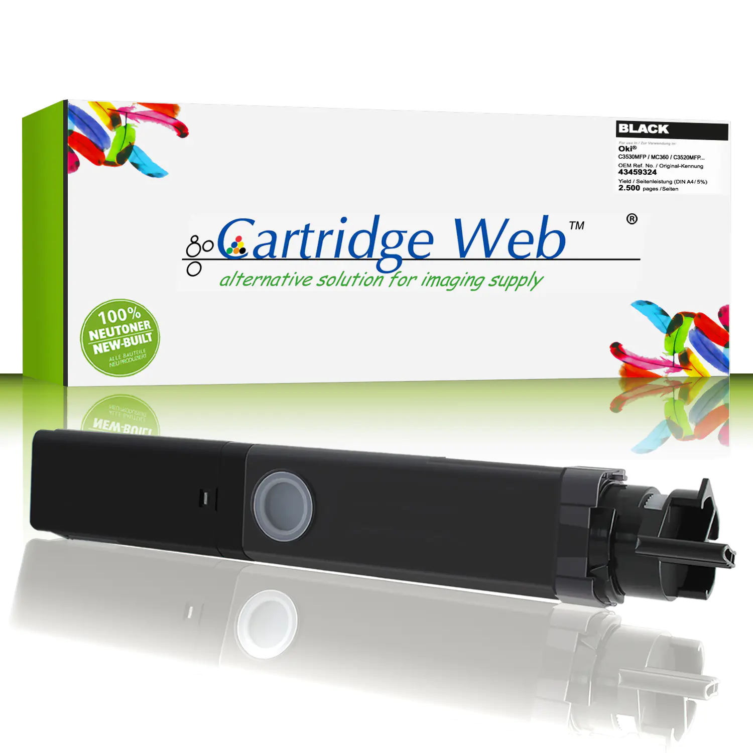 CartridgeWeb Toner kompatibel zu Oki 43459324 schwarz 2.500 Seiten CartridgeWeb Toner kompatibel zu Oki 43459324 schwarz 2.500 Seiten