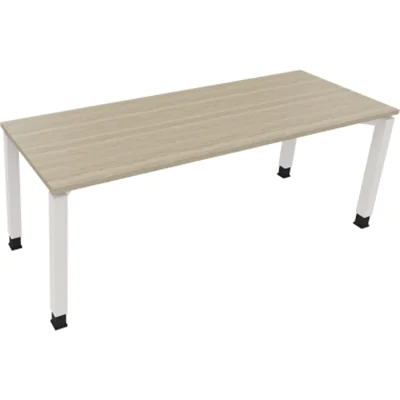 Schreibtisch Vierfuß Quadratrohr B2000xT700xH680-820 ws/Eiche Natur Schreibtisch Vierfuß Quadratrohr B2000xT700xH680-820 ws/Eiche Natur