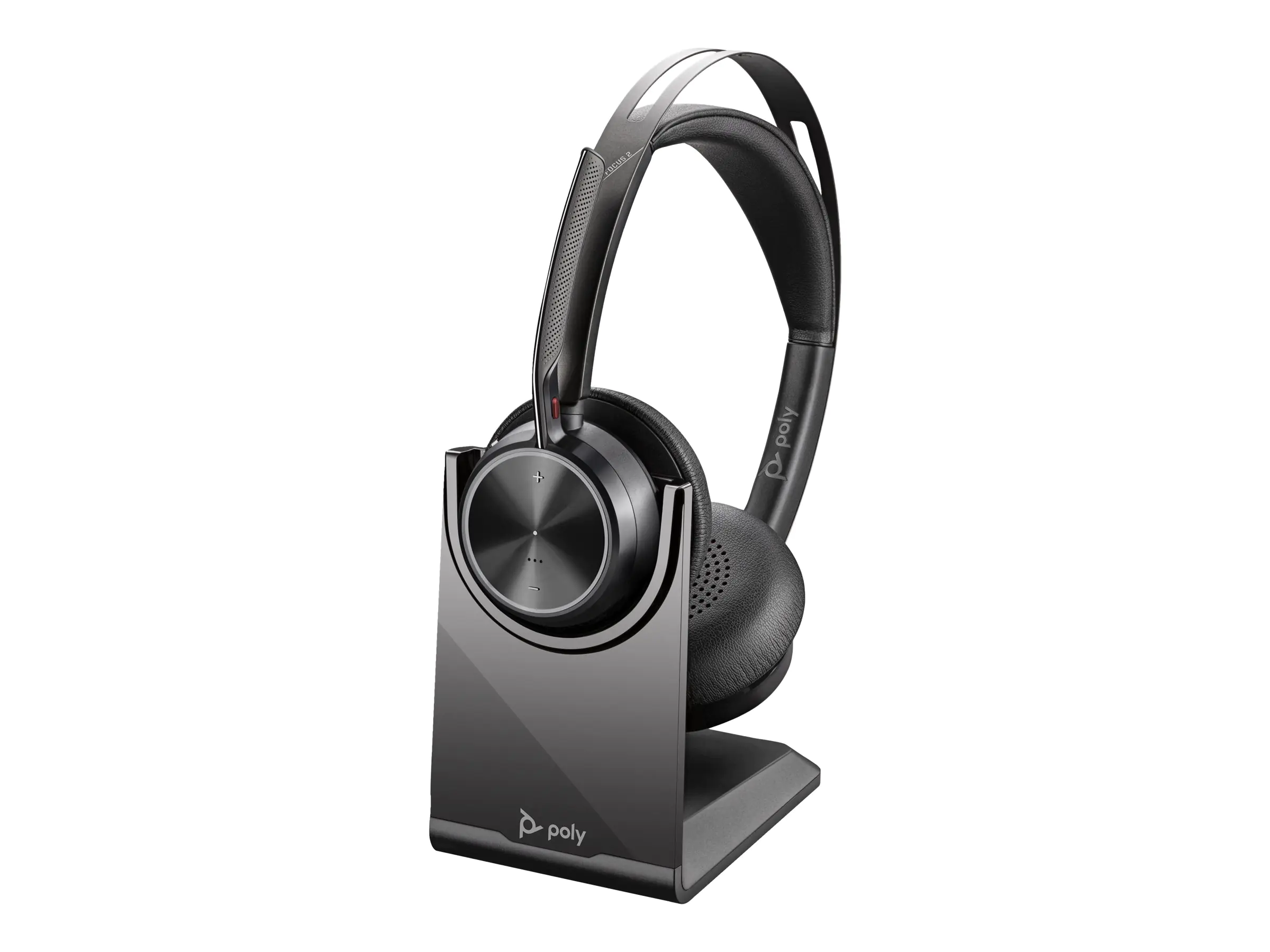 Poly Voyager Focus 2 - Headset - On-Ear - Bluetooth - kabellos, kabelgebunden - USB-A - Schwarz