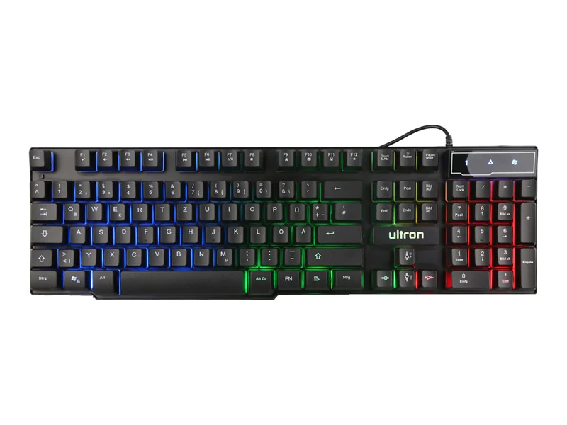Ultron HAWK - Set aus Tastatur, Maus, Headset und Mauspad - hinterleuchtet - USB - QWERTZ - Deutsch