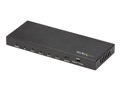 StarTech 4 Port HDMI Splitter - 4K 60Hz - 1x4 HDMI Verteiler - HDR - Video-/Audio-Splitter - 4 x HDMI - Desktop StarTech 4 Port HDMI Splitter - 4K 60Hz - 1x4 HDMI Verteiler - HDR - Video-/Audio-Splitter - 4 x HDMI - Desktop