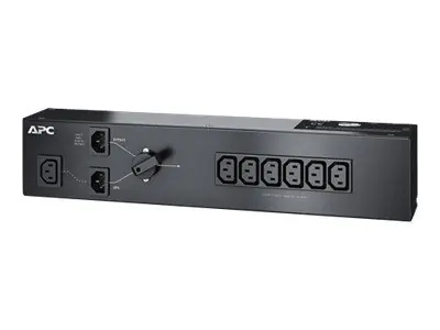 APC Service Bypass Panel - Stromverteilungseinheit (Rack - einbaufähig) - Wechselstrom 230 V - 1500 VA - Eingabe, Eingang IEC 60320 C14 - Ausgangsanschlüsse: 7 - 2U - Schwarz - für P/N: SMC1500I-2UC, SMC1500IC, SMT1000I-AR, SMT1000IC, SMT1500I-AR, SMT1500