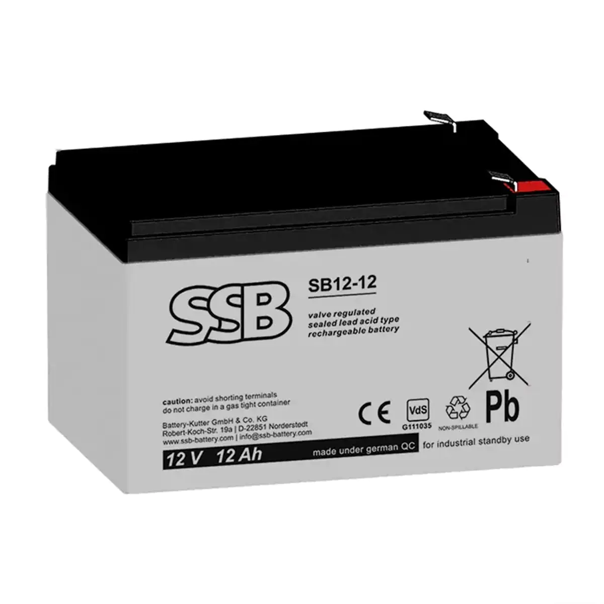 SSB-Electronic Spezial Batterie für USV 12V/12Ah SB12-12L