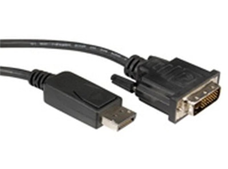 Roline - Videokabel - DisplayPort (M) zu DVI-D (M) - 2 m - Schwarz Roline - Videokabel - DisplayPort (M) zu DVI-D (M) - 2 m - Schwarz