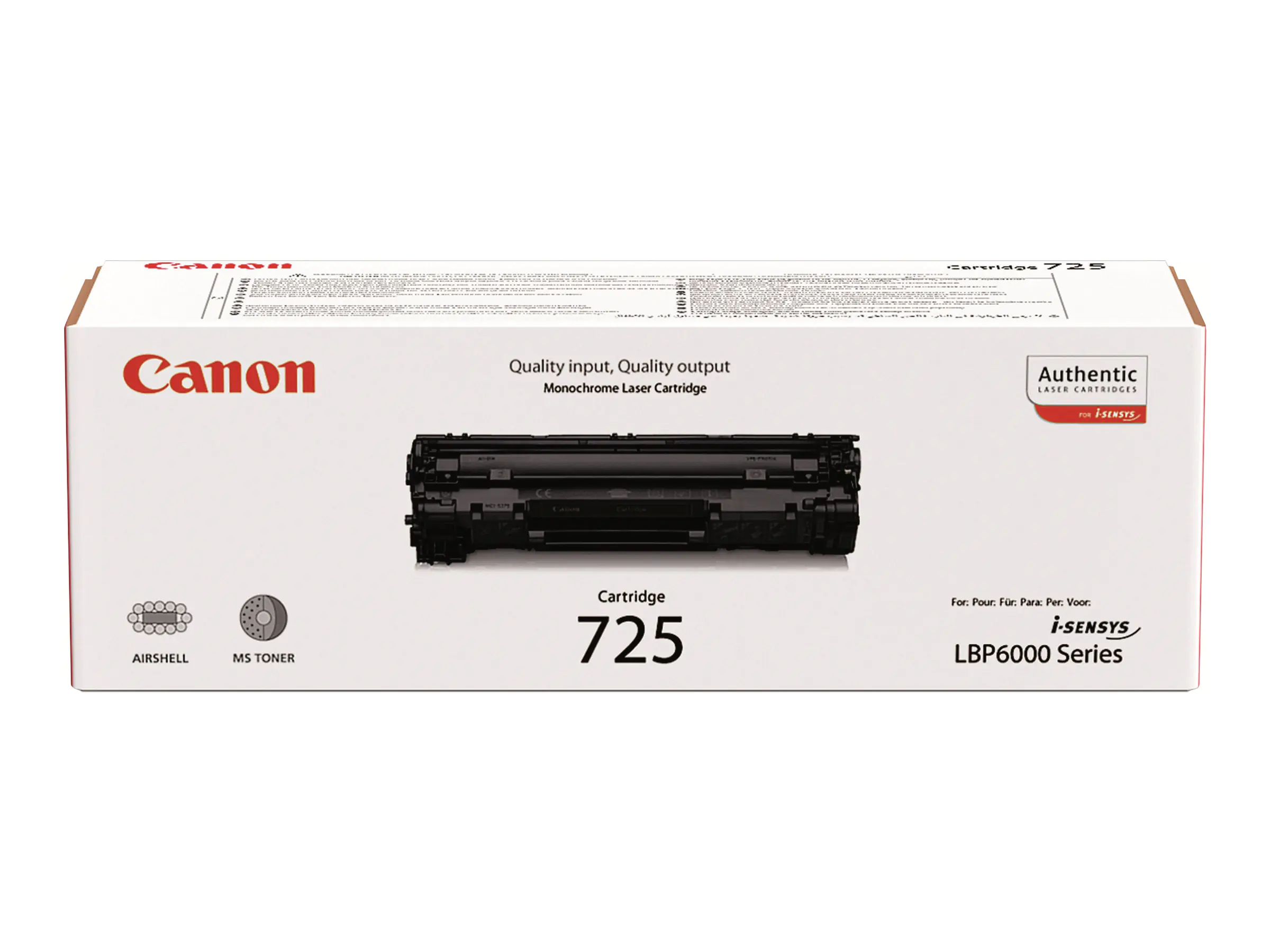 Canon CRG-725 - Schwarz - original - Tonerpatrone - für i-SENSYS LBP6000, LBP6000B, LBP6020, LBP6020B, LBP6030, LBP6030B, LBP6030w, MF3010 Canon CRG-725 - Schwarz - original - Tonerpatrone - für i-SENSYS LBP6000, LBP6000B, LBP6020, LBP6020B, LBP6030, LBP6030B, LBP6030w, MF3010