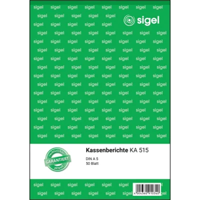 SIGEL Kassenbericht KA515 DIN A5 50Blatt SIGEL Kassenbericht KA515 DIN A5 50Blatt