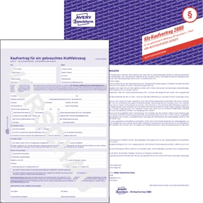 Avery Zweckform Kaufvertrag 2880 DIN A4 4x4Blatt Avery Zweckform Kaufvertrag 2880 DIN A4 4x4Blatt