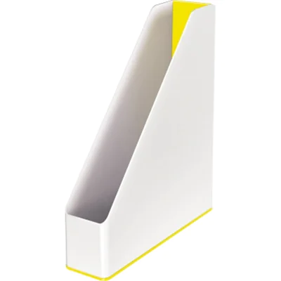 Leitz Stehsammler WOW Duo Colour 7,3 x 31,8 x 27,2 cm (B x H x T) DIN A4 Werkstoff: Polystyrol gelb/weiß Leitz Stehsammler WOW Duo Colour 7,3 x 31,8 x 27,2 cm (B x H x T) DIN A4 Werkstoff: Polystyrol gelb/weiß