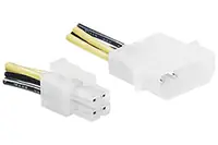 exertis Connect Dexlan AM147560E - 0,2 m - P4 4-pin - Molex (4-pin) - Male connector / Male conn