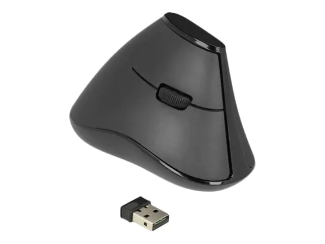 Delock Ergonomic - Vertikale Maus - ergonomisch - Für Rechtshänder - optisch - 5 Tasten - kabellos - 2.4 GHz - kabelloser Empfänger (USB) 12622