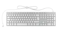 KeySonic KSK-8022MacU - Standard - USB - Membran-Schlüsselschalter - QWERTZ - Silber - Weiß