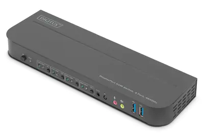 DIGITUS - KVM-/Audio-Switch - 4 x KVM/Audio - 1 lokaler Benutzer - Desktop DIGITUS - KVM-/Audio-Switch - 4 x KVM/Audio - 1 lokaler Benutzer - Desktop
