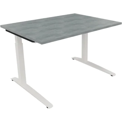 Schreibtisch Kufe Einzels. Quadrat B1200xT900xH650-850 ws/Beton hell Schreibtisch Kufe Einzels. Quadrat B1200xT900xH650-850 ws/Beton hell