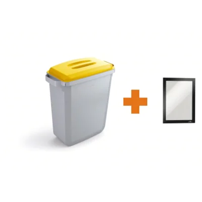 DURABLE Abfalleimer DURABIN® 60L 60l Polypropylen grau 1 Sortierfach DURABLE Abfalleimer DURABIN® 60L 60l Polypropylen grau 1 Sortierfach