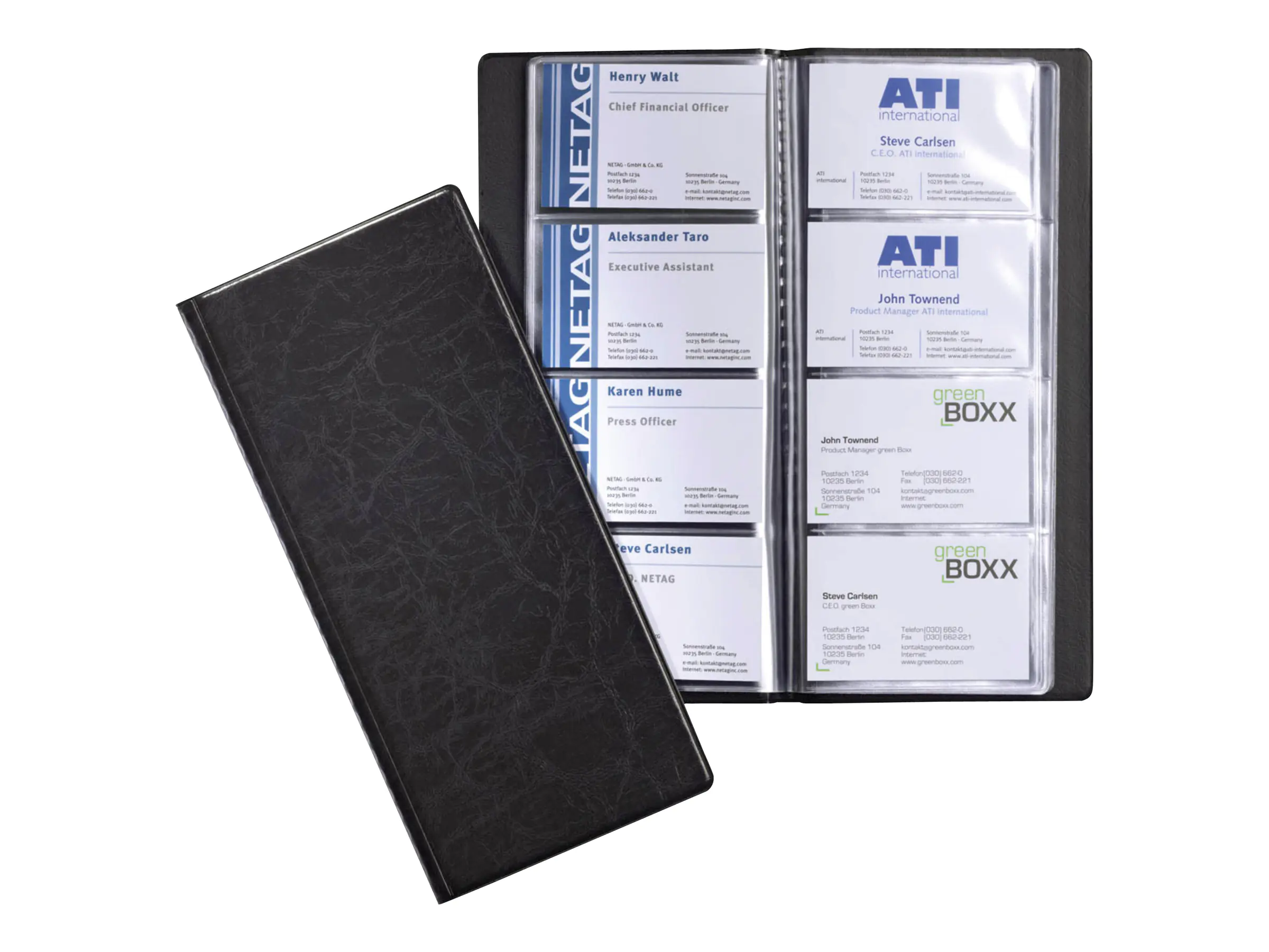 DURABLE Visitenkartenalbum VISIFIX 240201 115x253x12,75mm 192Karten sw