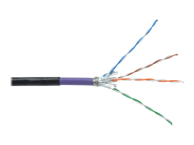 DIGITUS - Bulkkabel - 1000 m - SFTP, PiMF - CAT 7 - im Freien, robust - Schwarz, RAL 9005