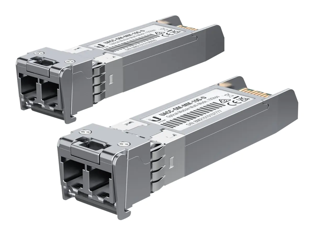 UbiQuiti - SFP (Mini-GBIC)-Transceiver-Modul - 10GbE - LC Multi-Mode - bis zu 300 m (Packung mit 2) UbiQuiti - SFP (Mini-GBIC)-Transceiver-Modul - 10GbE - LC Multi-Mode - bis zu 300 m (Packung mit 2)