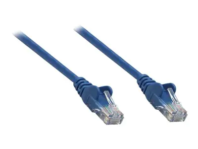 Intellinet Network Patch Cable, Cat5e, 0.5m, Blue, CCA, U/UTP, PVC, RJ45, Gold Plated Contacts, Snagless, Booted, Lifetime Warranty, Polybag - Patch-Kabel - RJ-45 (M) 318129
