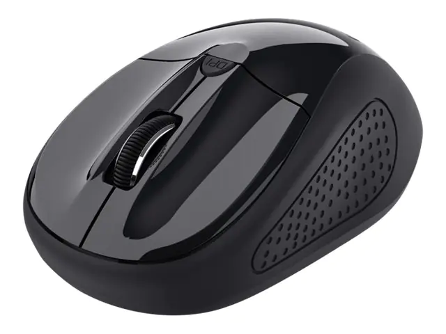 Trust - Maus - rechts- und linkshändig - optisch - 4 Tasten - kabellos - 2.4 GHz - kabelloser Empfänger (USB) - Schwarz