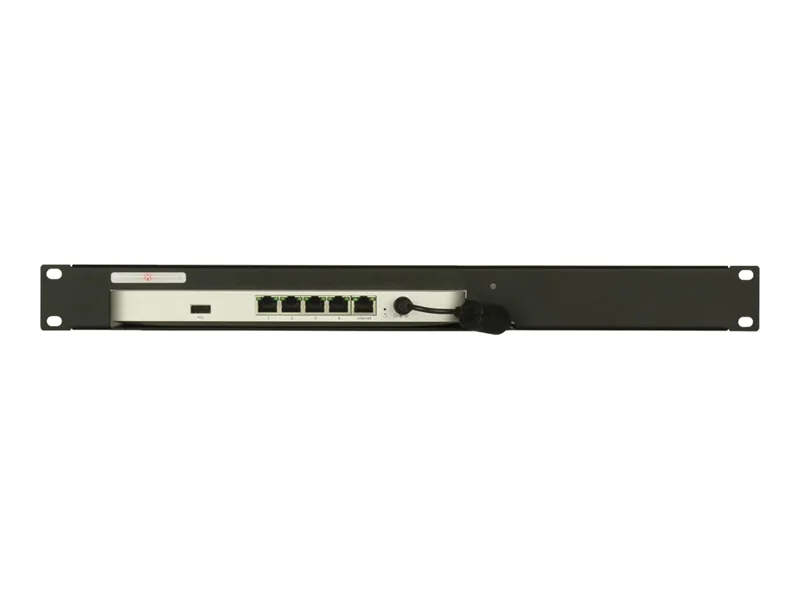 Rackmount.IT RM-CI-T4 - Montagesatz für Netzwerkgeräte - Rack montierbar - Jet Black, RAL 9005 - 1U - 48.3 cm (19") - für Cisco Meraki MX64 Cloud Managed