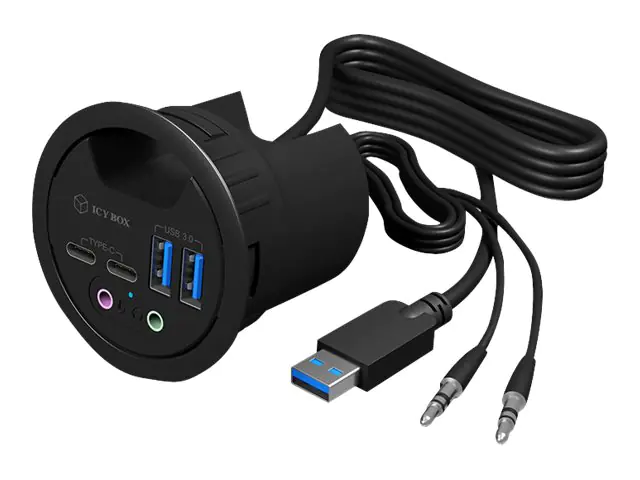 ICY BOX IB-HUB1403B - Hub - 2 x SuperSpeed USB