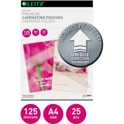 Leitz Laminierfolie UDT 74820000 DIN A4 125mic 25 St./Pack. Leitz Laminierfolie UDT 74820000 DIN A4 125mic 25 St./Pack.