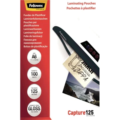 Fellowes Laminierfolie Capture 125 5307201 111x154mm 100 St./Pack. Fellowes Laminierfolie Capture 125 5307201 111x154mm 100 St./Pack.