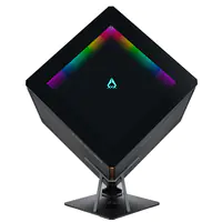 AZZA Regis - Cube - ATX - Seitenteil mit Fenster (gehärtetes Glas) - keine Spannungsversorgung (ATX) - Rauchgrau mit goldener Verzierung - USB/Audio