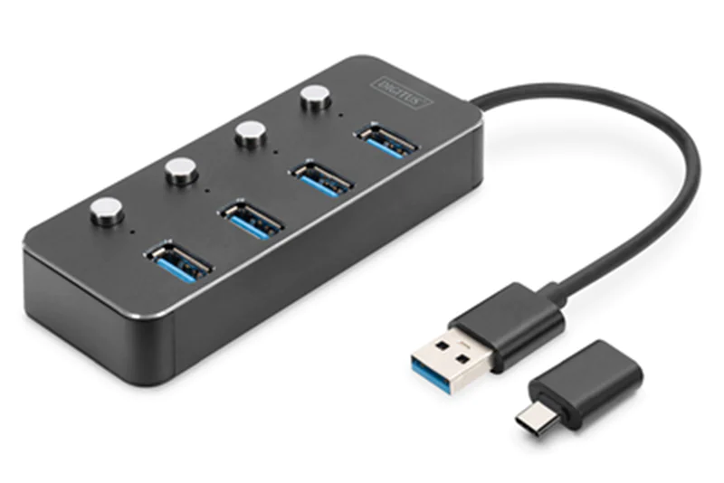DIGITUS Hub - 4 x SuperSpeed USB 3.0 - Desktop DA-70247