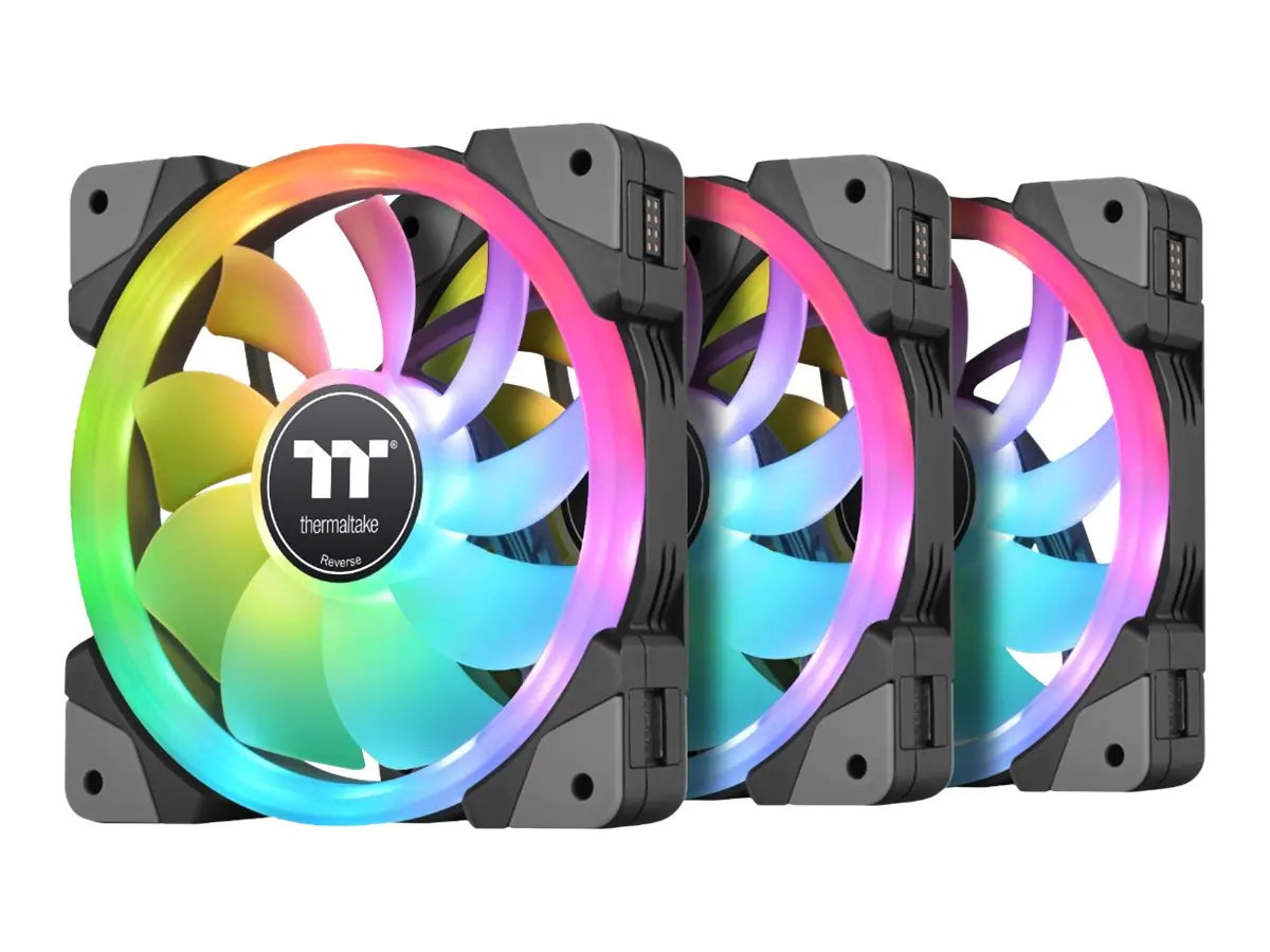 Thermaltake SWAFAN EX14 RGB - Premium Edition - Gehäuselüfter - 140 mm - Schwarz (Packung mit 3) CL-F144-PL14SW-A
