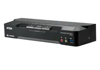 ATEN CM1942 - KVM-/Audio-/USB-Switch - 4K, DisplayPort, Dual-Display, Mini-Matrix, Boundless - 2 x KVM/Audio/USB - 1 lokaler Benutzer - Desktop - für VanCryst VS182B