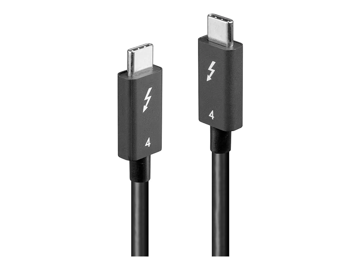 Lindy USB-Kabel - USB-C (M) zu USB-C (M) - USB4 / Thunderbolt 3 / Thunderbolt 4 - 1 m - passiv, rund, USB-Stromversorgung (100 W) 31120