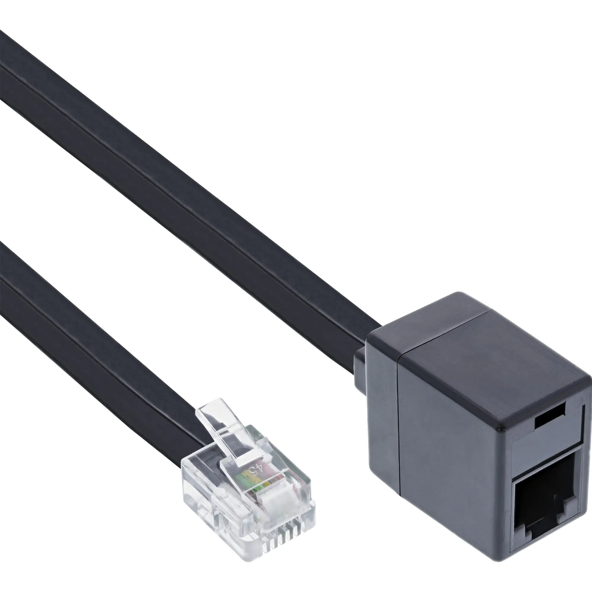 InLine Modular Verlängerung - RJ12 Stecker / Buchse - schwarz - 5 m 18835