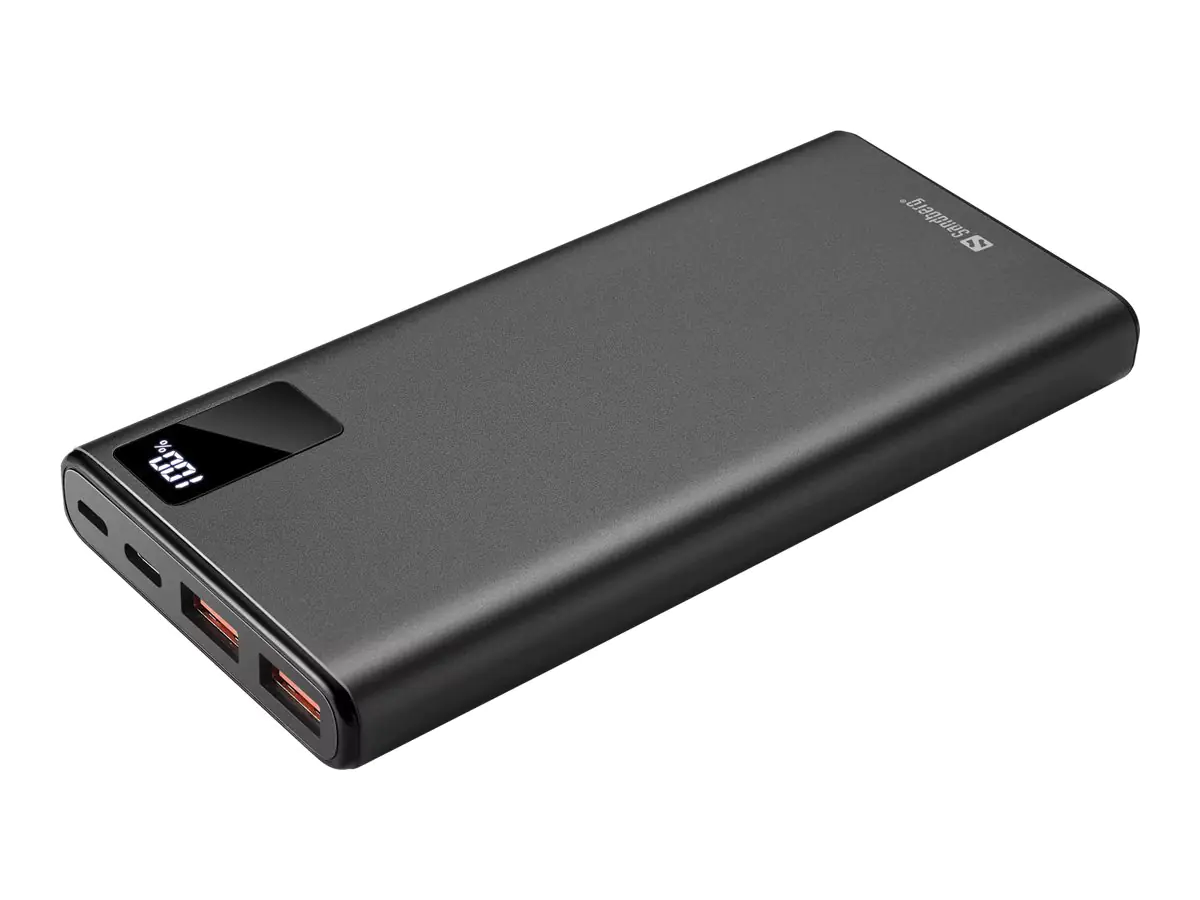 SANDBERG Powerbank - 10000 mAh - 37 Wh - 20 Watt - 3 A - QC 3.0, PD - 3 Ausgabeanschlussstellen (2 x USB, USB-C) 420-58