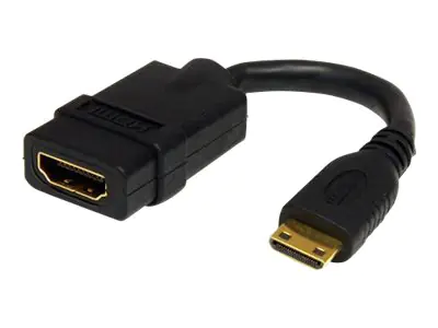 StarTech 13cm High-Speed HDMI-Kabel - HDMI auf HDMI Mini - Buchse/Stecker - HDMI / Mini HDMI Adapterkabel - HDMI-Adapter - HDMI weiblich zu 19 pin mini HDMI Type C männlich - 1.3 cm - abgeschirmt - Schwarz - für P/N: HDMM30CM StarTech 13cm High-Speed HDMI-Kabel - HDMI auf HDMI Mini - Buchse/Stecker - HDMI / Mini HDMI Adapterkabel - HDMI-Adapter - HDMI weiblich zu 19 pin mini HDMI Type C männlich - 1.3 cm - abgeschirmt - Schwarz - für P/N: HDMM30CM